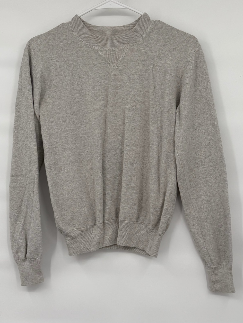 Naadam cotton cashmere gray crew neck sweater
